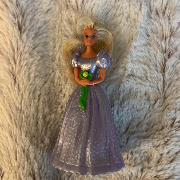 NWT beautiful festive red Barbie sweatshirt & vintage collectible mini doll! - Picture 3 of 14